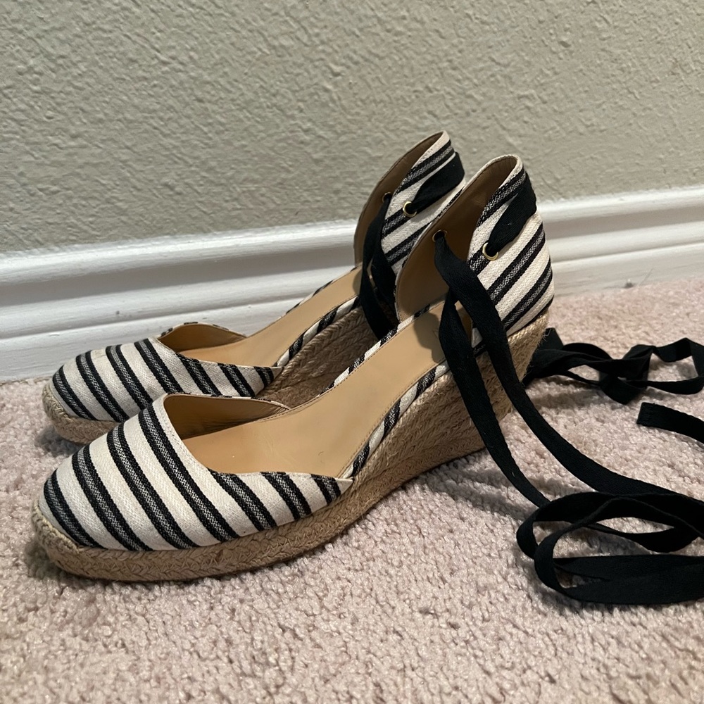 Jcrew wrap around ankle heels